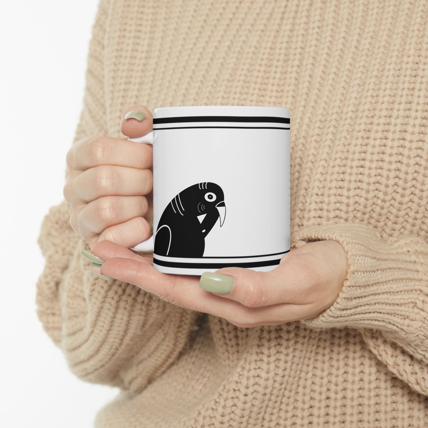 Whimsical Bird Ceramic Mug