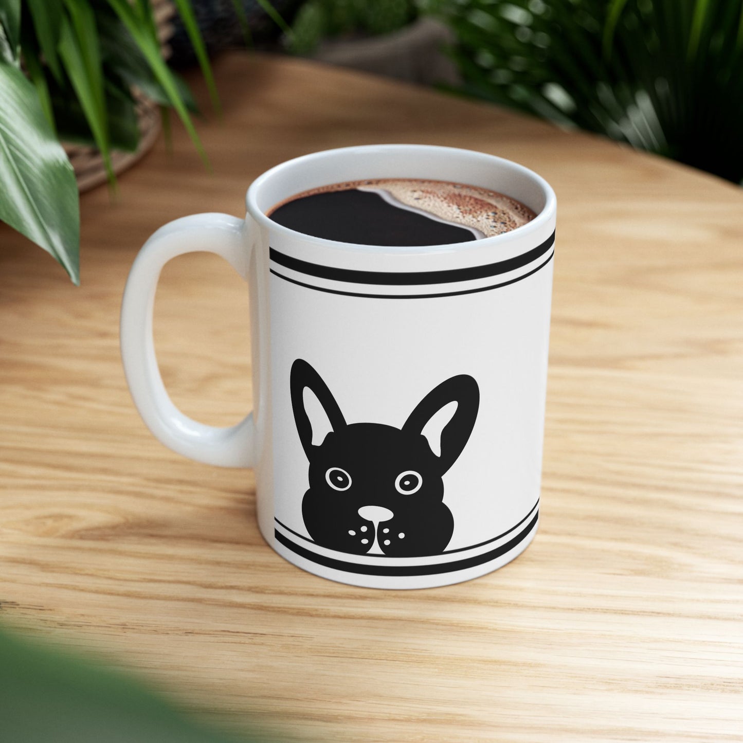 Dog Lover’s Black and White Ceramic Mug