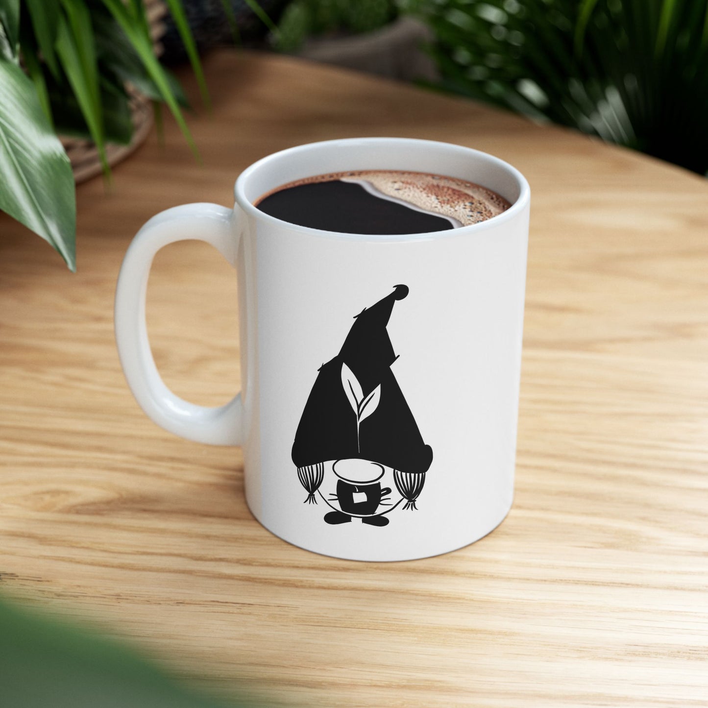 "Life is Short, Steep it Sweet" Gnome Ceramic Mug
