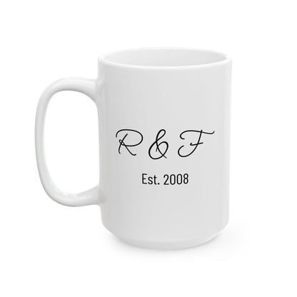 Personalized Couples Silhouette Mug - 15 ounces