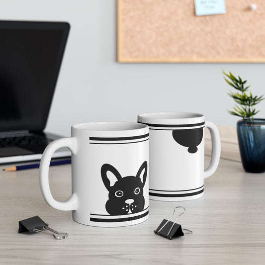 Dog Lover’s Black and White Ceramic Mug